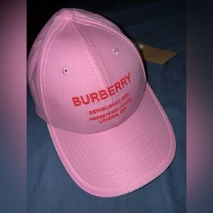 Burberry Pink Embroidered Cap